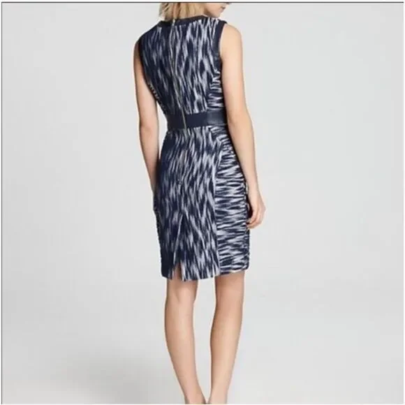 Milly Tweed Leather Trim Dress - Picture 2 of 6